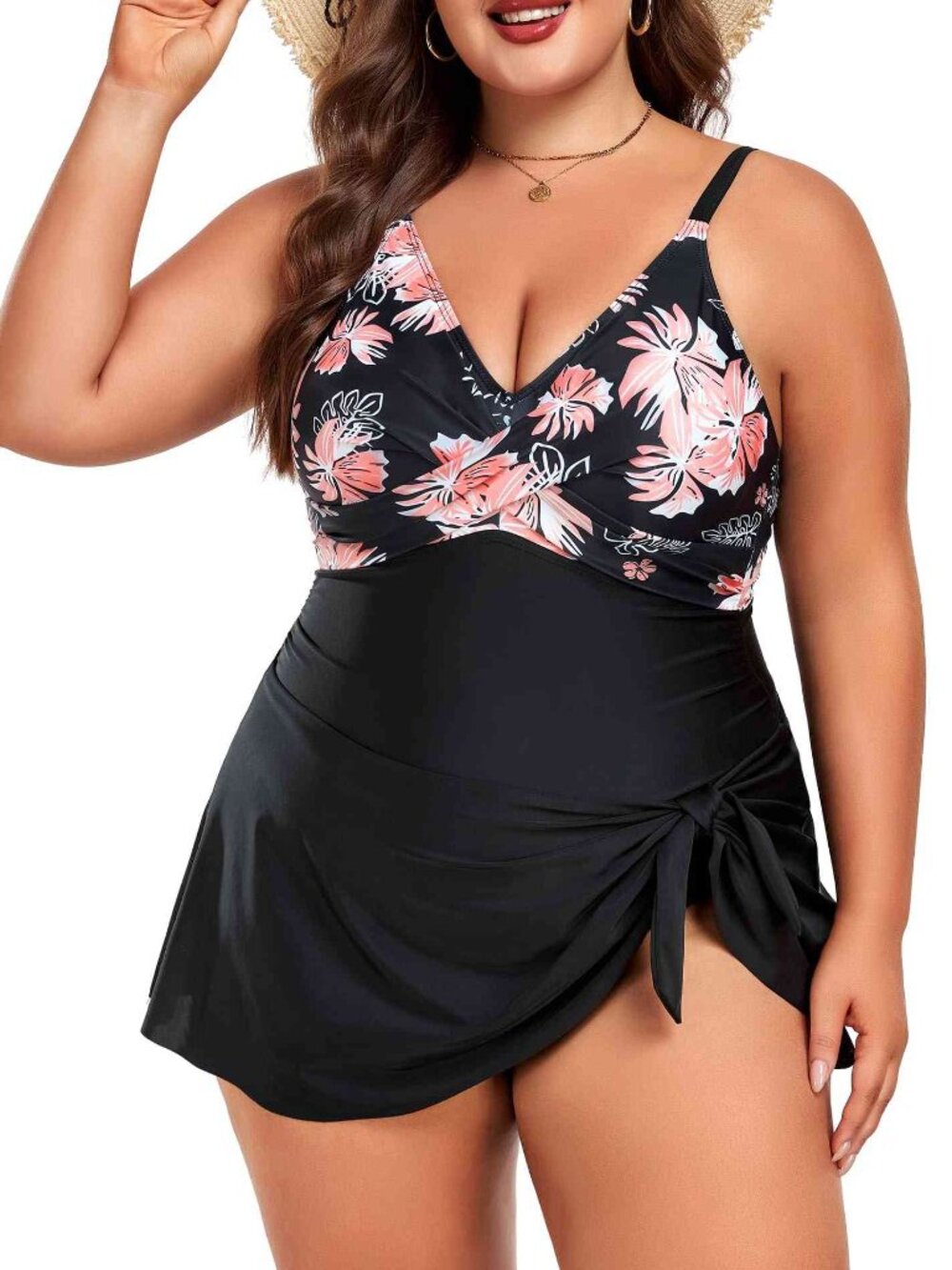Women XL Swim Dress Tummy Control One Piece Swimsuit Wrap Full Coverage